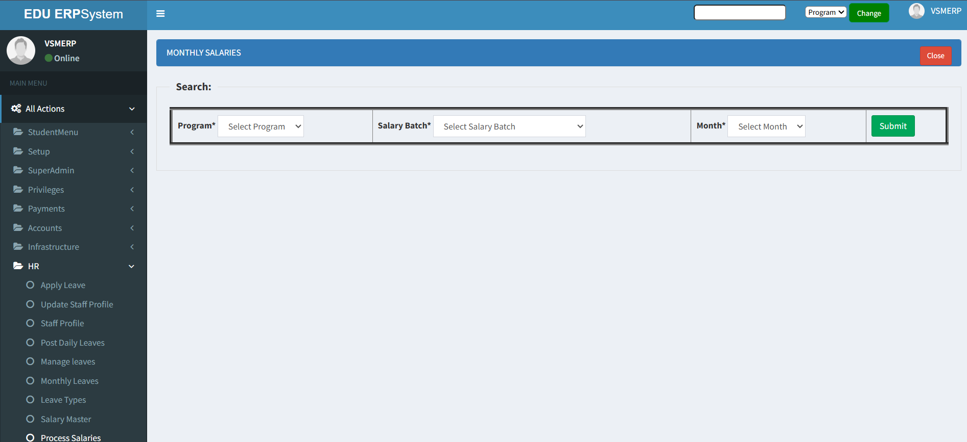 EduERP HR Module
